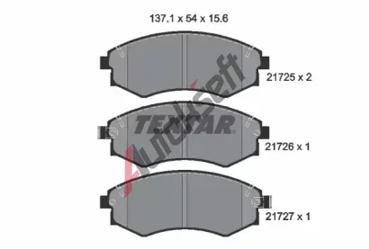 TEXTAR Sada brzdovch destiek TXT 2172502, 2172502