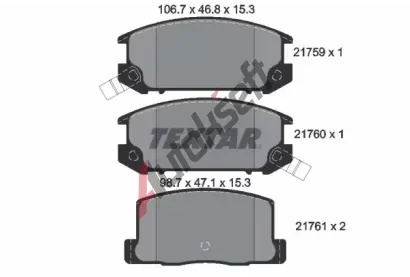 TEXTAR Sada brzdovch destiek TXT 2175901, 2175901