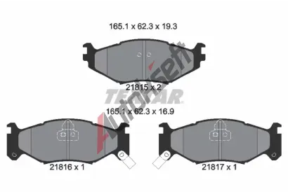 TEXTAR Sada brzdovch destiek TXT 2181501, 2181501