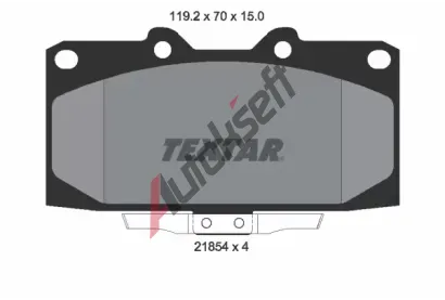 TEXTAR Sada brzdovch destiek TXT 2185401, 2185401