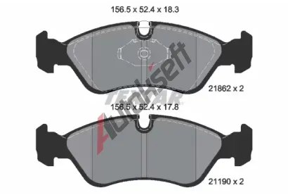 TEXTAR Sada brzdovch destiek TXT 2186201, 2186201