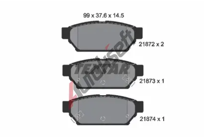 TEXTAR Sada brzdovch destiek TXT 2187202, 2187202