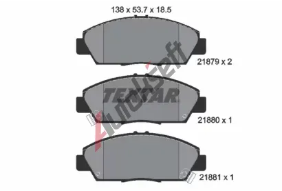 TEXTAR Sada brzdovch destiek TXT 2187901, 2187901