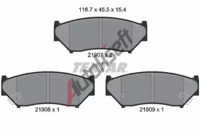 TEXTAR Sada brzdovch destiek TXT 2190701, 2190701