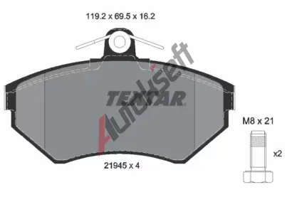 TEXTAR Sada brzdovch destiek TXT 2194502, 2194502