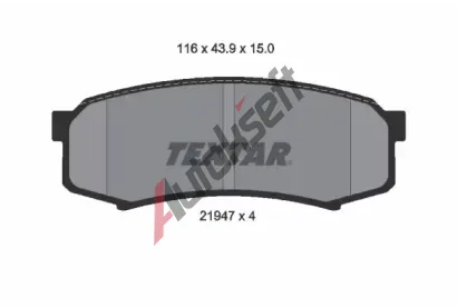 TEXTAR Sada brzdovch destiek TXT 2194701, 2194701