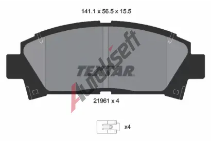 TEXTAR Sada brzdovch destiek TXT 2196102, 2196102