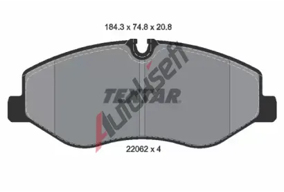 TEXTAR Sada brzdových destiček TXT 2206201, 2206201 TEXTAR Sada brzdových destiček TXT 2206201, 2206201