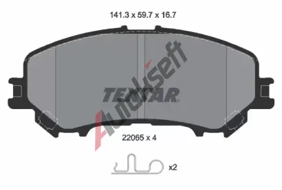 TEXTAR Sada brzdovch destiek TXT 2206503, 2206503