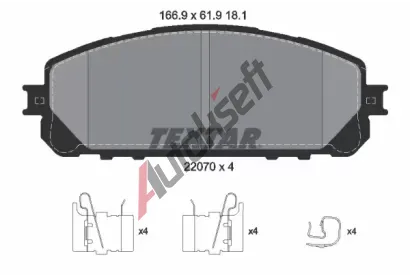 TEXTAR Sada brzdovch destiek Q+ TXT 2207001, 2207001