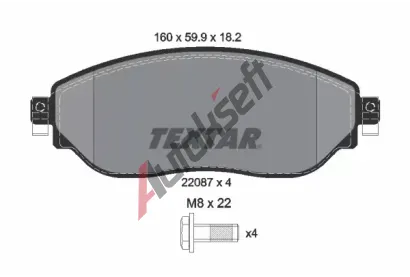 TEXTAR Sada brzdovch destiek TXT 2208701, 2208701