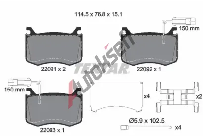 TEXTAR Sada brzdovch destiek TXT 2209101, 2209101