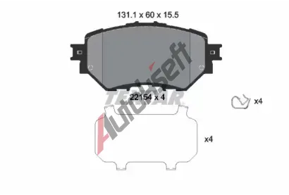TEXTAR Sada brzdov�ch desti�ek TXT 2215401, 2215401