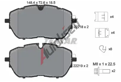 TEXTAR Sada brzdových destiček TXT 2221801, 2221801 TEXTAR Sada brzdových destiček TXT 2221801, 2221801