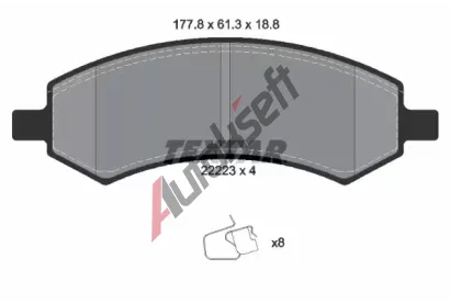 TEXTAR Sada brzdovch destiek Q+ TXT 2222301, 2222301