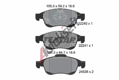 TEXTAR Sada brzdovch destiek Q+ TXT 2224001, 2224001