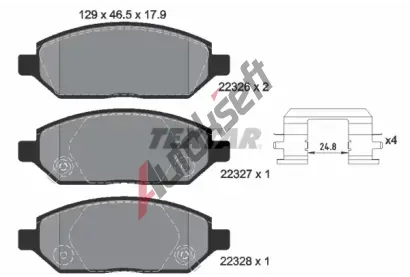 TEXTAR Sada brzdovch destiek Q+ TXT 2232601, 2232601