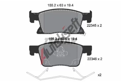 TEXTAR Sada brzdovch destiek TXT 2234501, 2234501