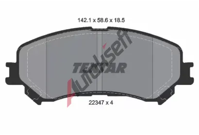 TEXTAR Sada brzdových destiček Q+ TXT 2234701, 2234701  TEXTAR Sada brzdových destiček Q+ TXT 2234701, 2234701