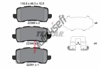 TEXTAR Sada brzdov�ch desti�ek TXT 2238901, 2238901