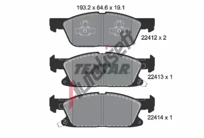 TEXTAR Sada brzdovch destiek Q+ TXT 2241201, 2241201