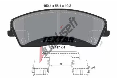 TEXTAR Sada brzdovch destiek TXT 2241701, 2241701