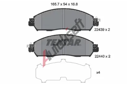 TEXTAR Sada brzdovch destiek TXT 2243901, 2243901