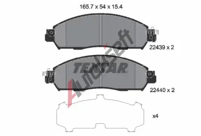 TEXTAR Sada brzdovch destiek TXT 2243903, 2243903