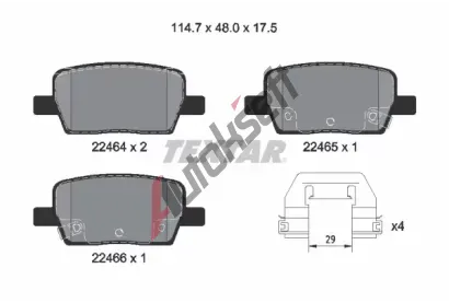 TEXTAR Sada brzdových destiček Q+ TXT 2246401, 2246401 TEXTAR Sada brzdových destiček Q+ TXT 2246401, 2246401
