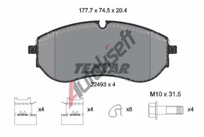 TEXTAR Sada brzdovch destiek Q+ TXT 2249301, 2249301