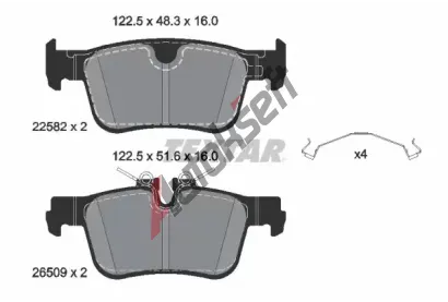 TEXTAR Sada brzdovch destiek Q+ TXT 2258201, 2258201