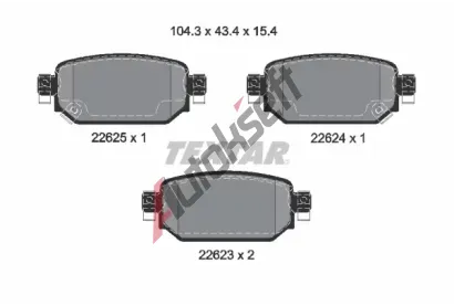 TEXTAR Sada brzdovch destiek Q+ TXT 2262301, 2262301