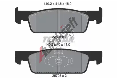 TEXTAR Sada brzdovch destiek Q+ TXT 2262601, 2262601