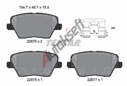 TEXTAR Sada brzdovch destiek Q+ TXT 2267501, 2267501