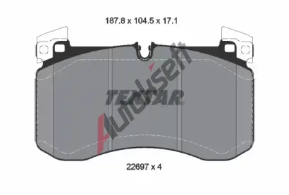 TEXTAR Sada brzdovch destiek Q+ TXT 2269701, 2269701