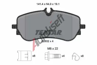 TEXTAR Sada brzdovch destiek Q+ TXT 2280201, 2280201