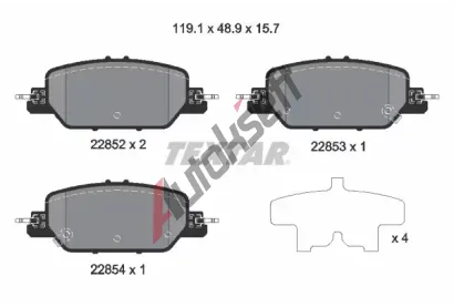 TEXTAR Sada brzdovch destiek TXT 2285201, 2285201