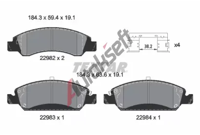 TEXTAR Sada brzdov�ch desti�ek TXT 2298201, 2298201