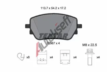 TEXTAR Sada brzdovch destiek Q+ TXT 2298701, 2298701