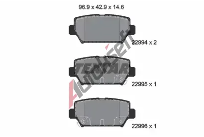TEXTAR Sada brzdovch destiek Q+ TXT 2299401, 2299401