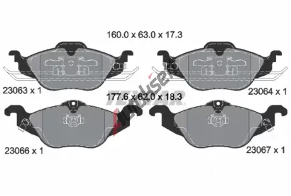 TEXTAR Sada brzdových destiček TXT 2306302, 2306302 TEXTAR Sada brzdových destiček TXT 2306302, 2306302