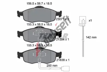 TEXTAR Sada brzdovch destiek TXT 2307104, 2307104