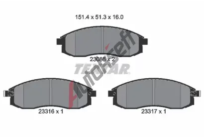 TEXTAR Sada brzdovch destiek TXT 2308602, 2308602