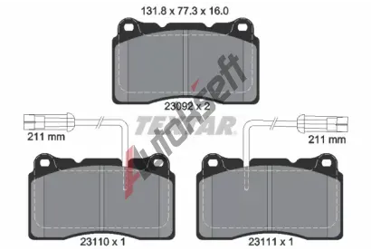 TEXTAR Sada brzdovch destiek TXT 2309201, 2309201
