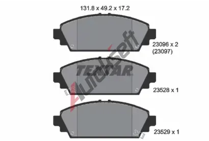 TEXTAR Sada brzdových destiček TXT 2309601, 2309601 TEXTAR Sada brzdových destiček TXT 2309601, 2309601