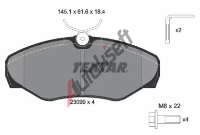 TEXTAR Sada brzdovch destiek TXT 2309902, 2309902