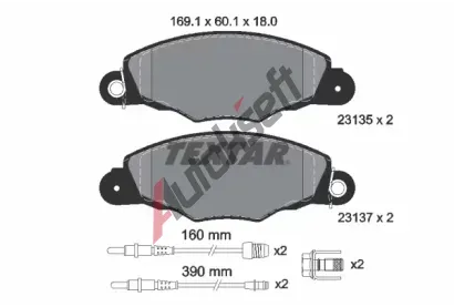 TEXTAR Sada brzdovch destiek TXT 2313503, 2313503