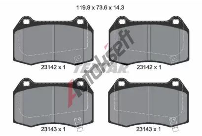 TEXTAR Sada brzdovch destiek TXT 2314201, 2314201