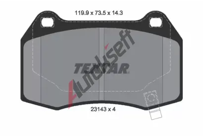 TEXTAR Sada brzdovch destiek TXT 2314301, 2314301