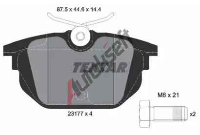 TEXTAR Sada brzdovch destiek TXT 2317703, 2317703